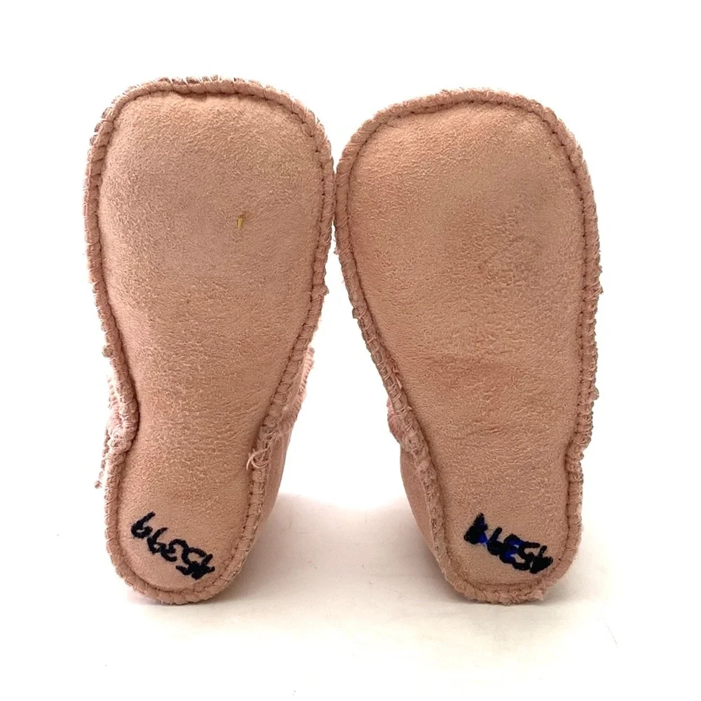 UGG Toddler Baby Erin Powder Pink Sheepskin/Suede Slippers